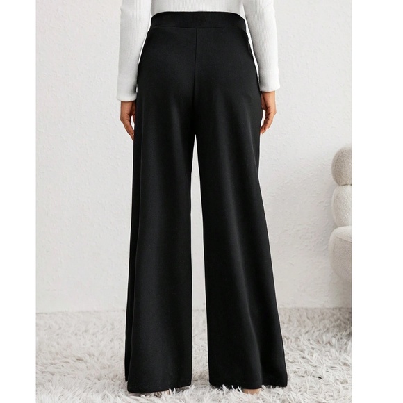 Maternity Classic Stretchy Waist Wide leg Pants Trousers - Picture 3 of 5